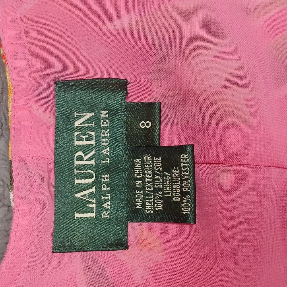 EUC Floral Ralph Lauren Multi-Layered Asymmetrical Skirt In Pink - Size 8 - Picture 2 of 6